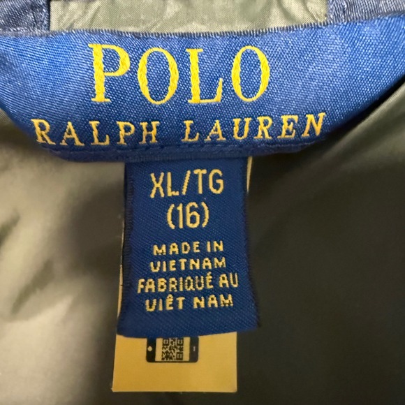 Polo Ralph Lauren Kids XL 16 Gray Olive Down Puffer Parka Hooded Jacket Coat - Picture 5 of 14